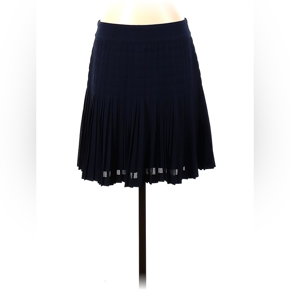 J. Crew Dark Navy Pleated Mini Skirt